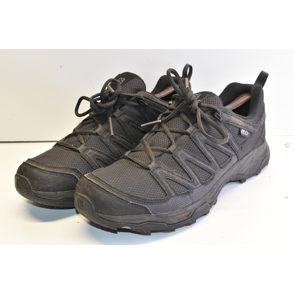 Salomon Mens Pathfinder Hiking Shoes Black Size 10.5 Camping Trail Waterproof - Picture 3 of 6